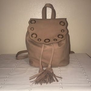 Matte dusty rose small boho backpack